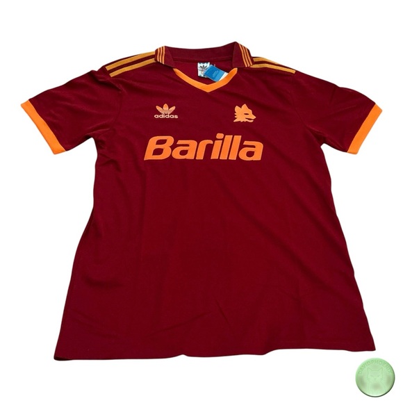 As Roma Adidas 1993 Barilla Home Jersey Abel Balbo # 9 Size XL - Picture 1 of 13